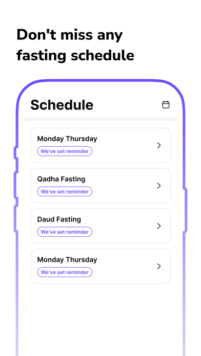 Muslim Fasting Calendar Alarm iPhone screenshot 7 - Lifestyle app