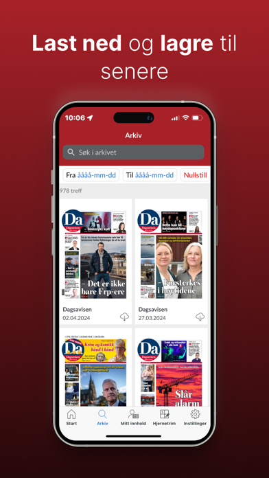 Dagsavisen e-avis Screenshot