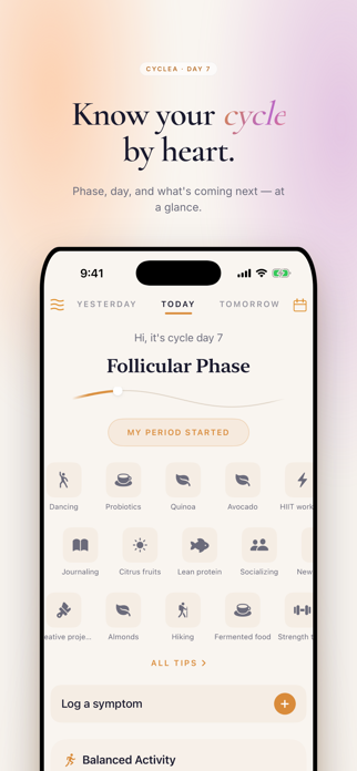 Cyclea: Period & Cycle Tracker Screenshot 1 of 5