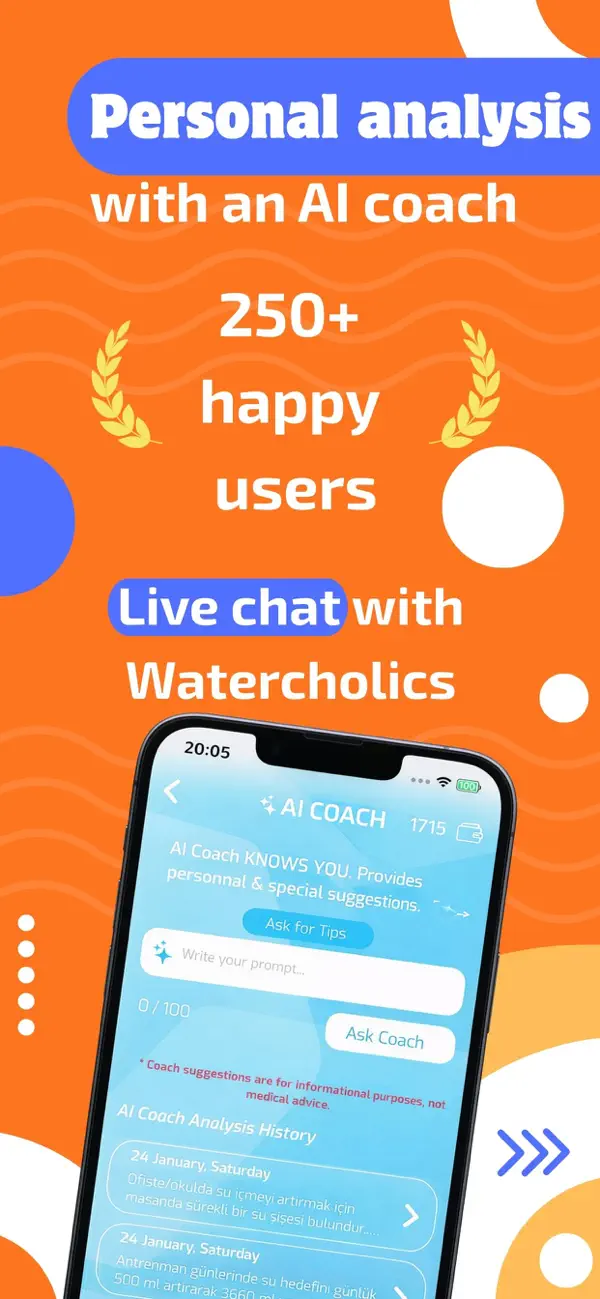 Screenshot #3 pour Waterholic AI Water Tracker