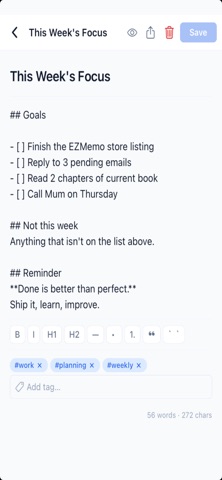 EZMemo: Thoughts & Flow Screenshot 2 of 6