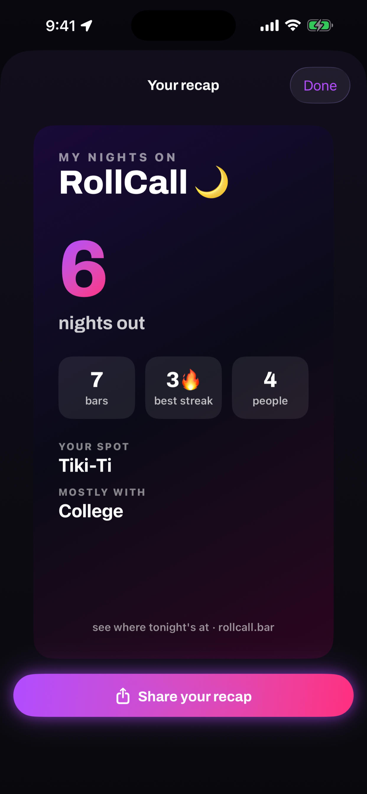 RollCall: Nightlife screenshot 5
