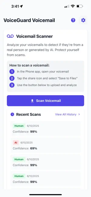 VoiceGuard Voicemail screenshot 1