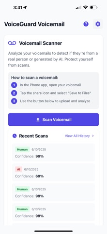 VoiceGuard Voicemail screenshot