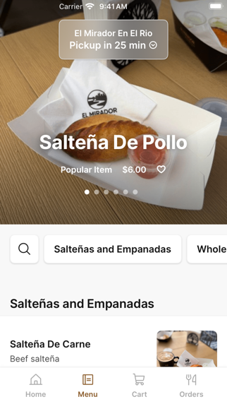 El Mirador En El Rio iPhone screenshot 2 - Food & Drink app