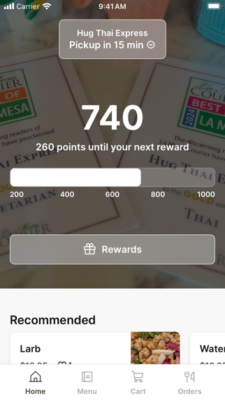 Hug Thai Express iPhone screenshot 1 - Food & Drink app