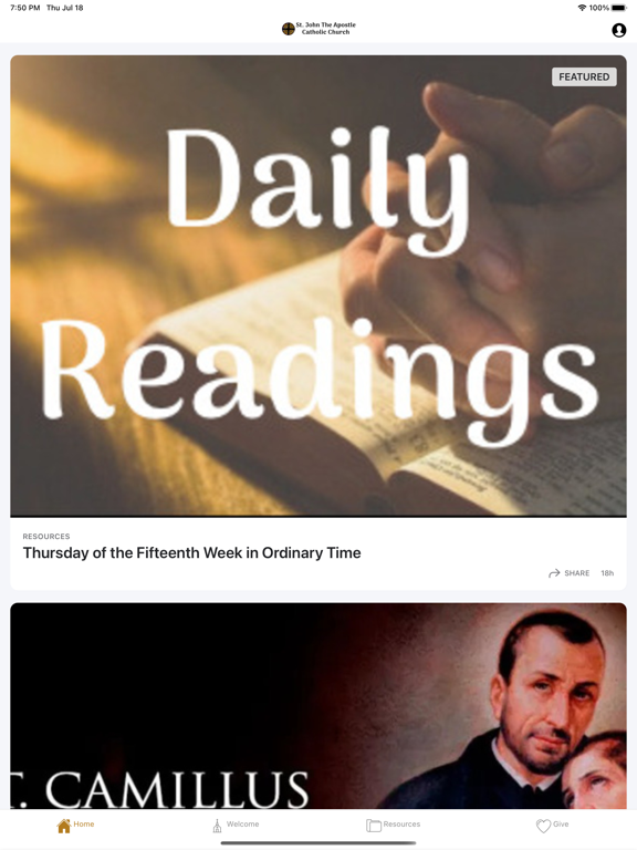 St John Church Lincoln iPad screenshot 2 - Lifestyle app