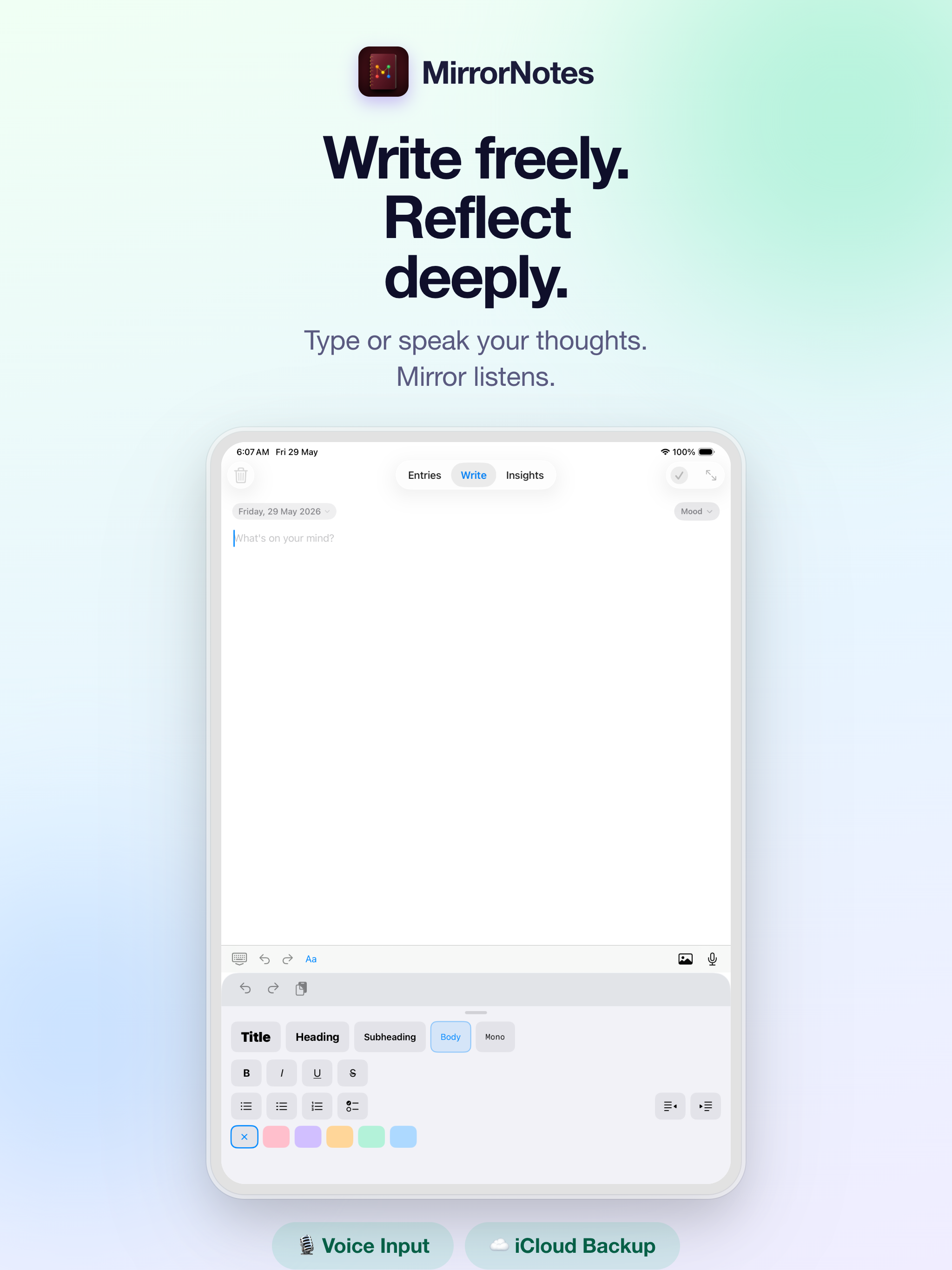 MirrorNotes: AI Journal, Diary screenshot 8