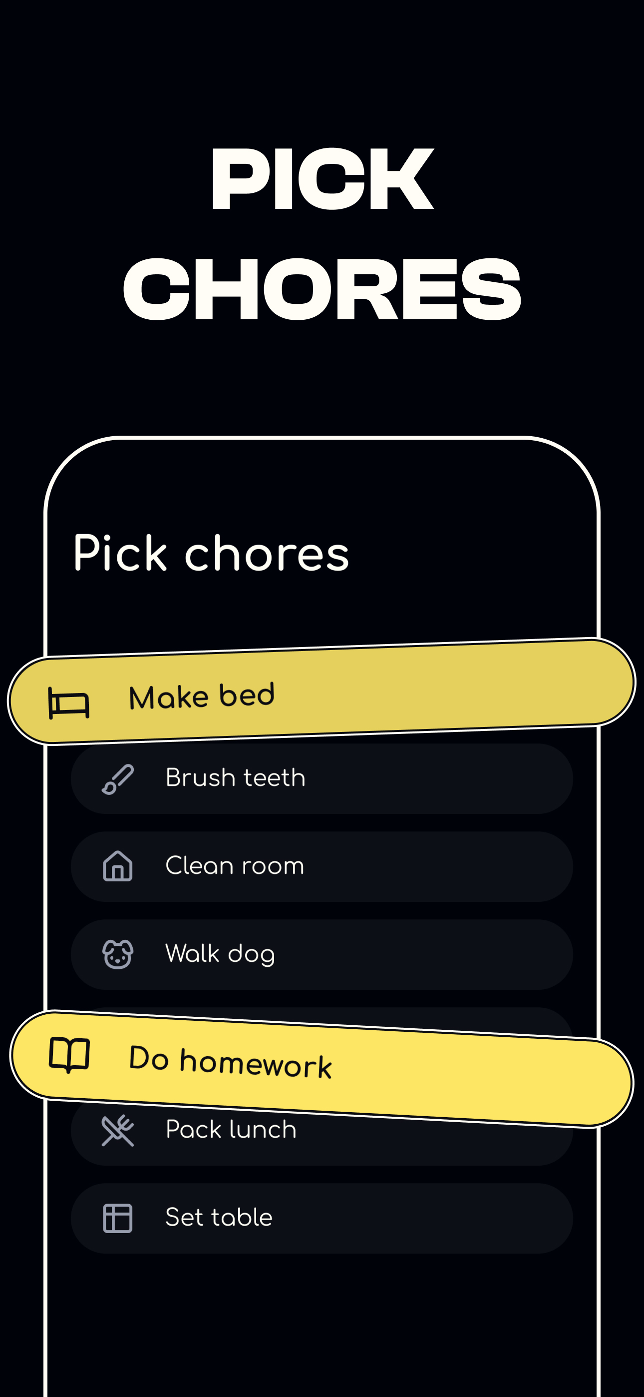 Chore Chart: Reward Chart List