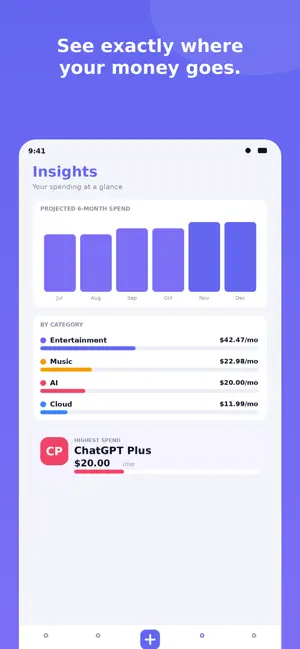 Subsly: Subscription Tracker screenshot 2