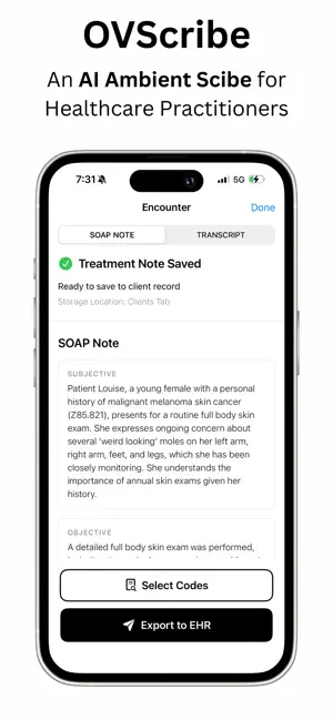 OVScribe - Ambient Scribe screenshot 1