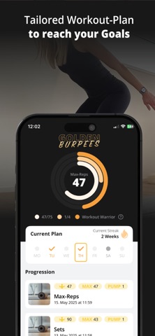 GOLDEN Burpees Tracker Screenshot 1 of 10