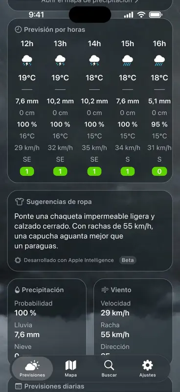 Tiempo + Radar de Lluvia y UV screenshot 4 of 6