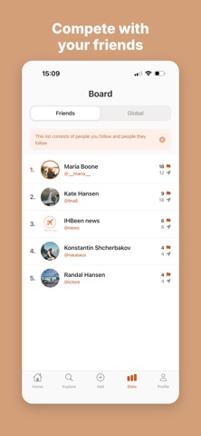 IHBeen: Travel Maps Network iPhone screenshot
