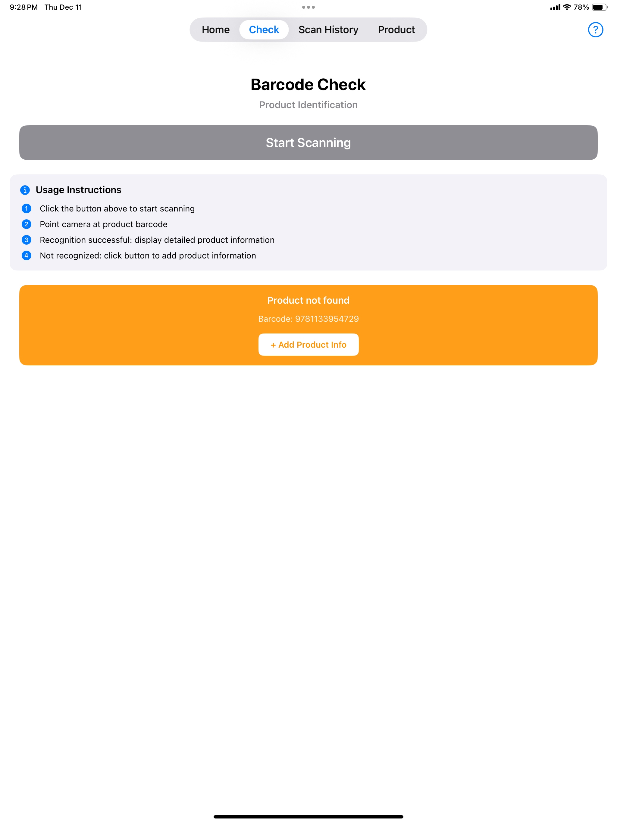Barcode Scanner Offline