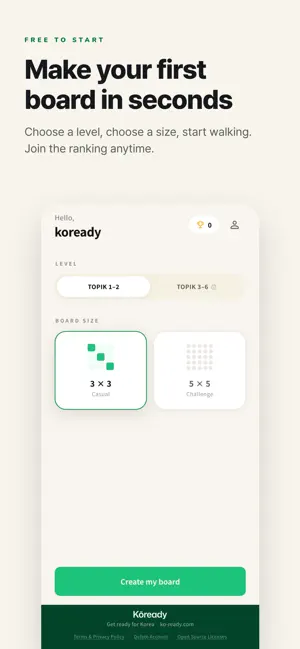 Korean Walk Bingo screenshot 2