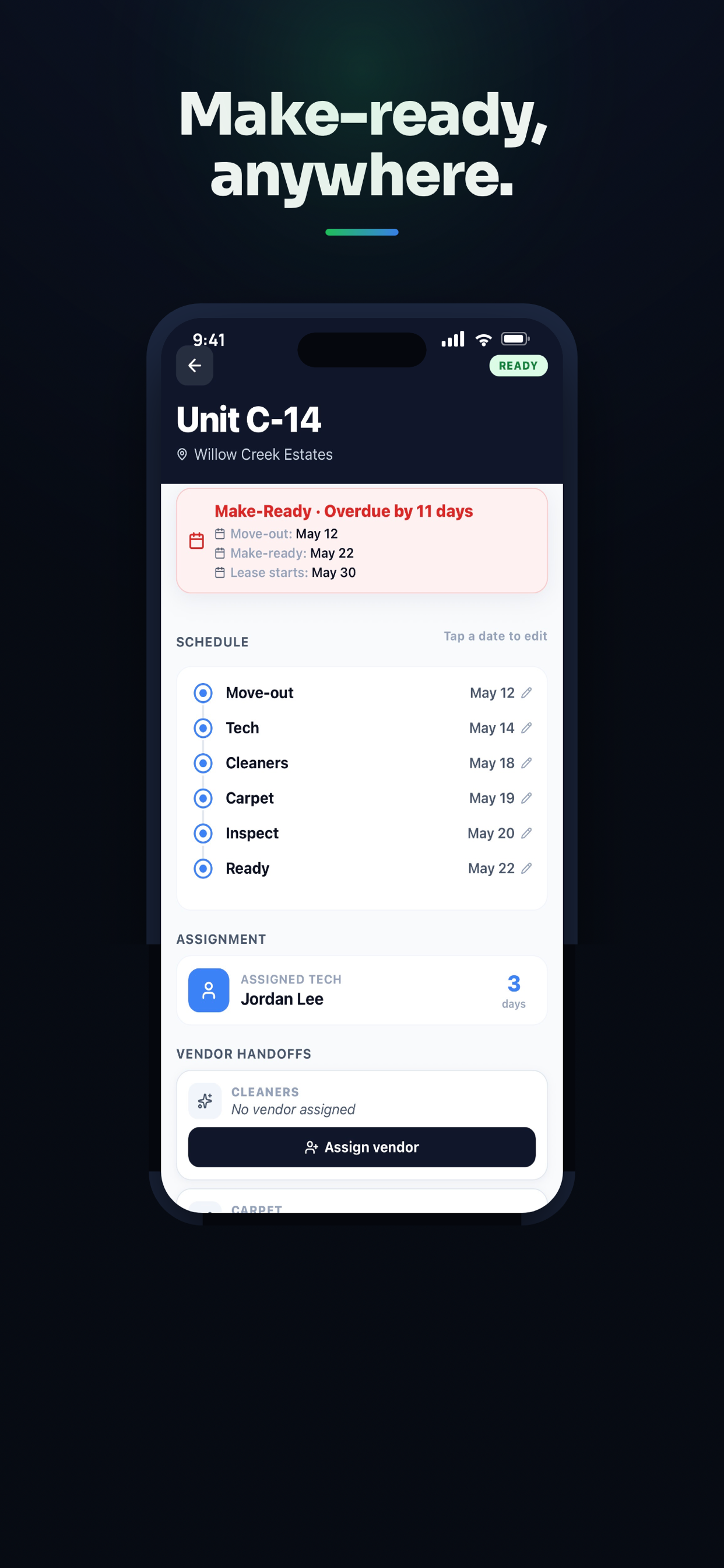 TurnTrack — Make Ready