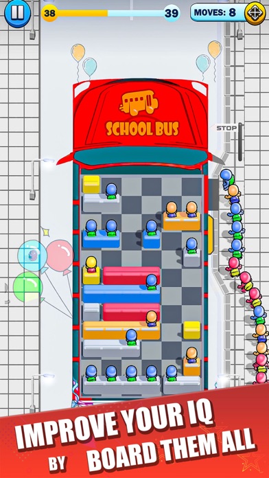School Bus Seat Jam 3D Unblock Screenshot