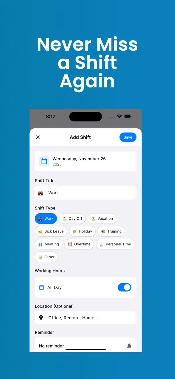 #3. ShiftWorkCal (iOS) Ved: JanoGroup LLC