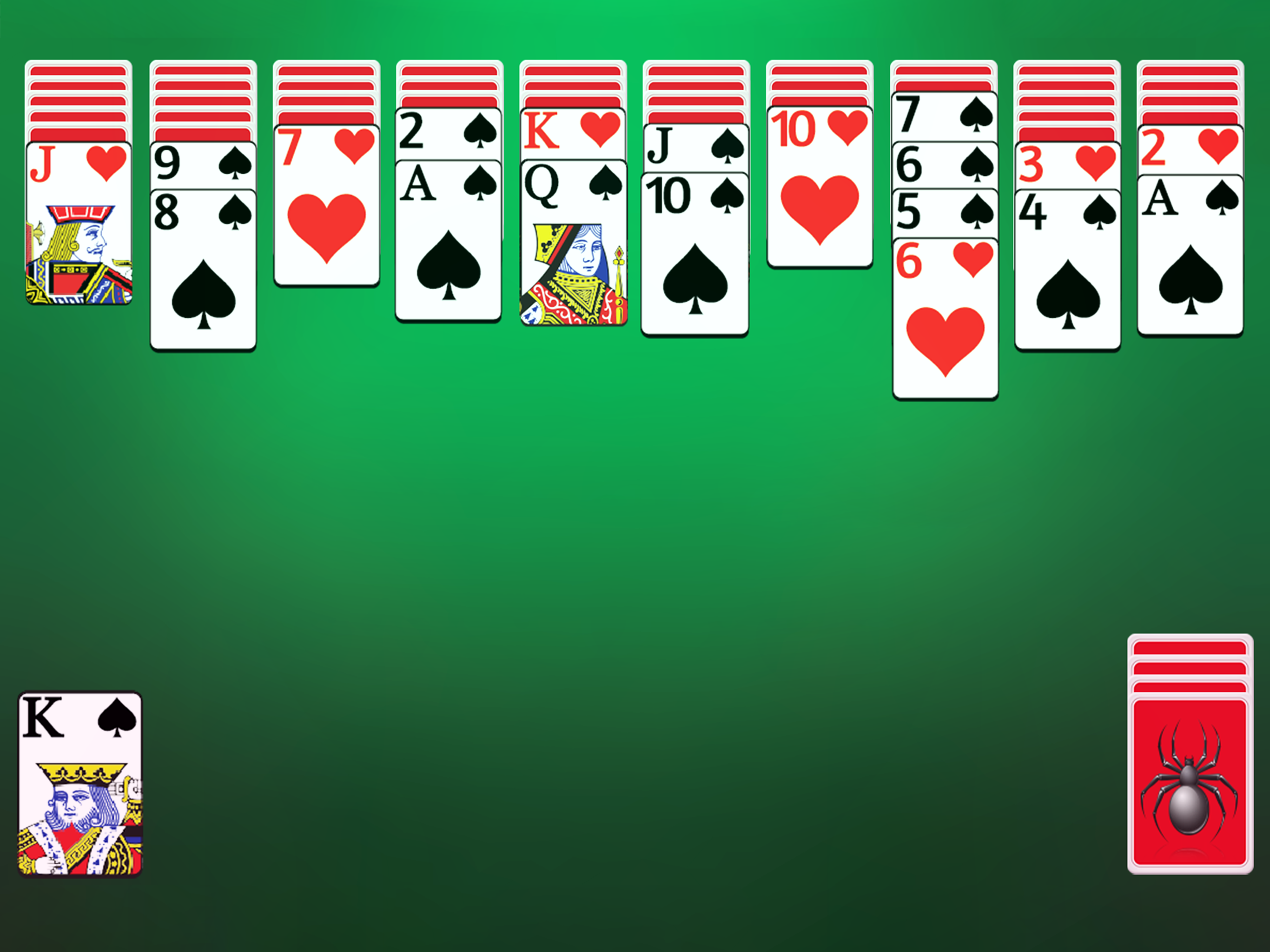 Spider Solitaire - Large Cards