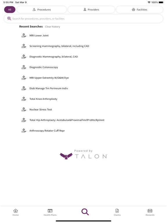 TALON Health iPad screenshot 4 - Health & Fitness app