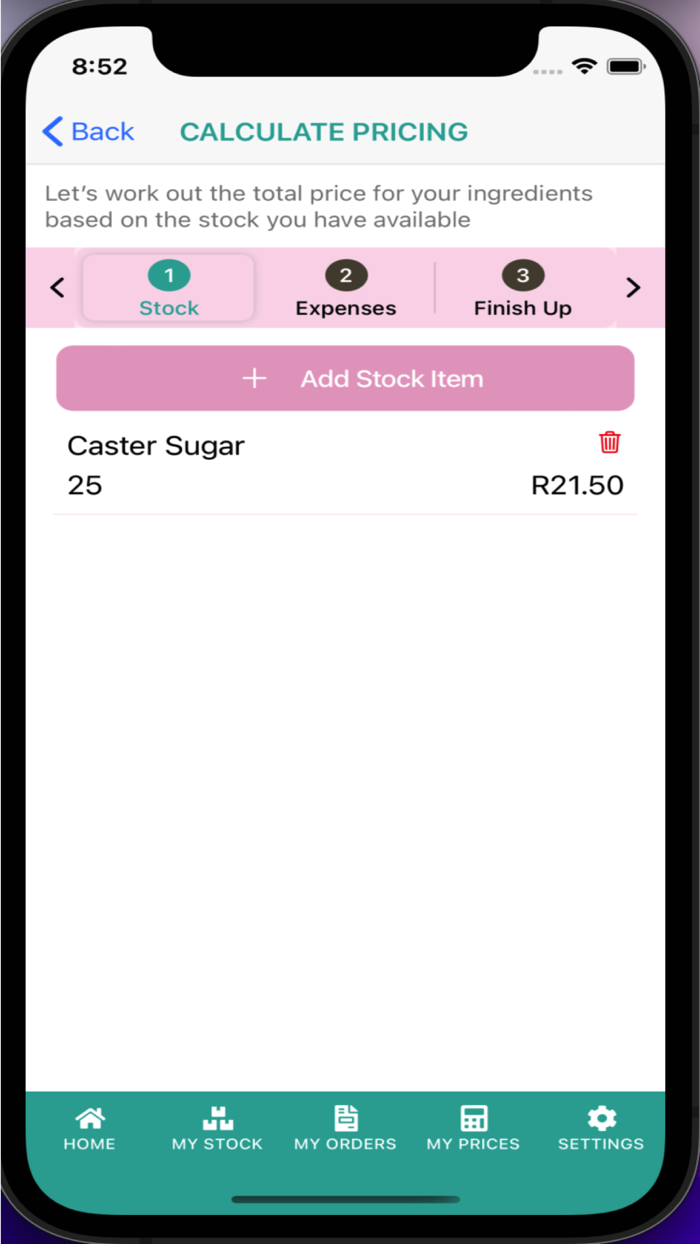 Bakers Pricing Calculator