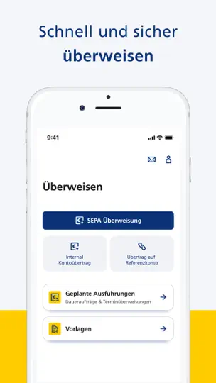 Screenshot von Postbank auf dem iPhone 3