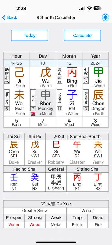 Nine Star Ki Astrology screenshot 9 of 10
