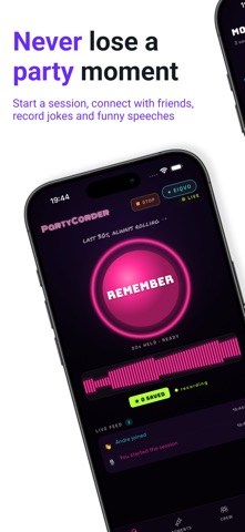 PartyCorder iPhone screenshot