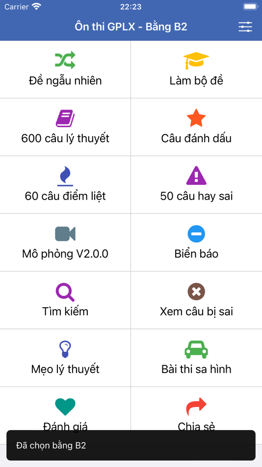 #1. Ôn thi GPLX - 600 câu hỏi (iOS) 由: Minh Pham