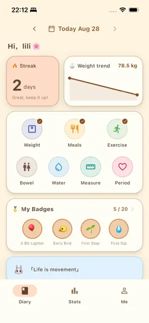 Yomoe: Diet Tracker screenshot 1