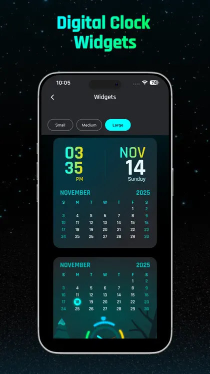 Screenshot 4 di 6 di Digital Neon Night Clock