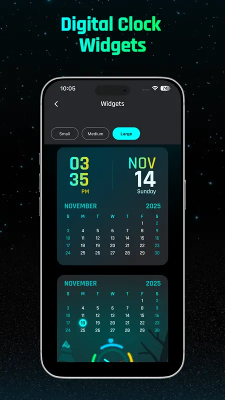 Digital Neon Night Clock screenshot 4 of 9
