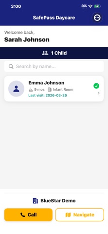 SafePass Daycare Parent screenshot