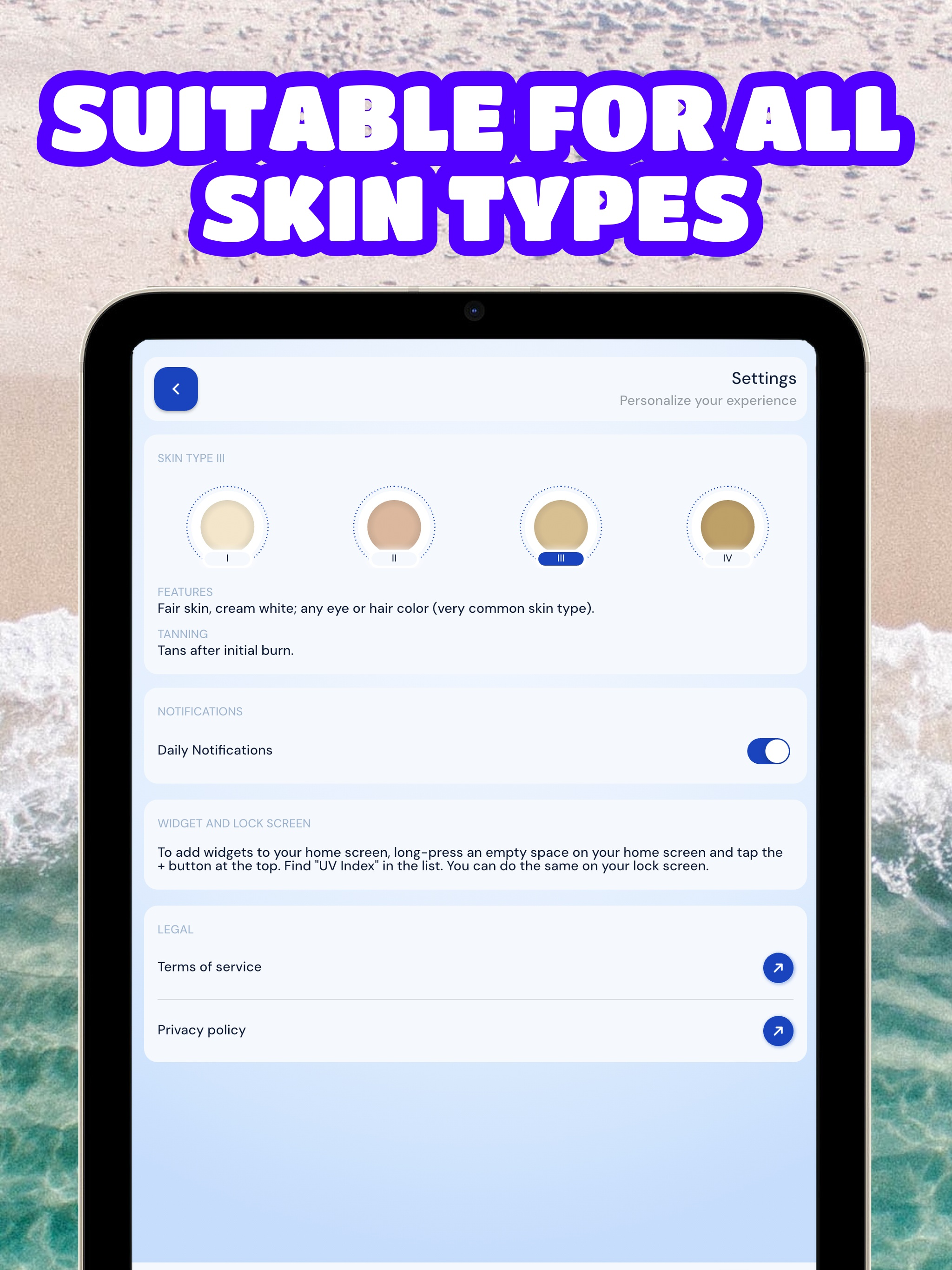 Sun Tracker: UV Index & Tan screenshot 15
