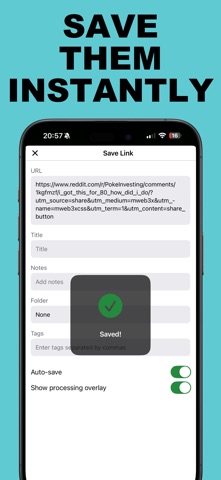 Link Saver - fast and easy screenshot