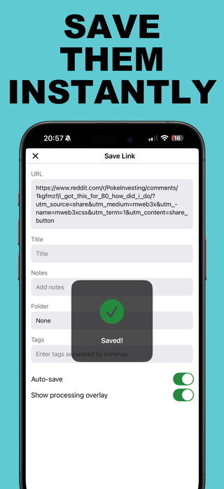 Link Saver - fast and easy Screenshot 2 of 5