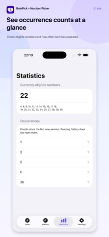 RulePick - Number Picker Screenshot 7 of 8