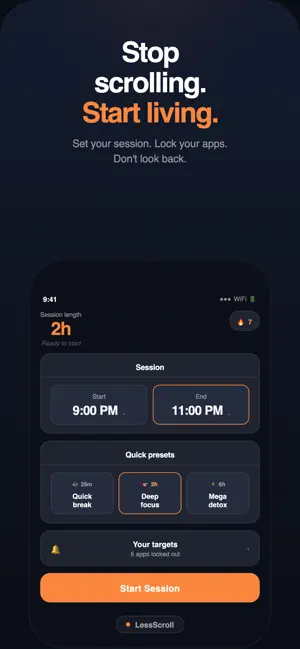LessScroll screenshot 1
