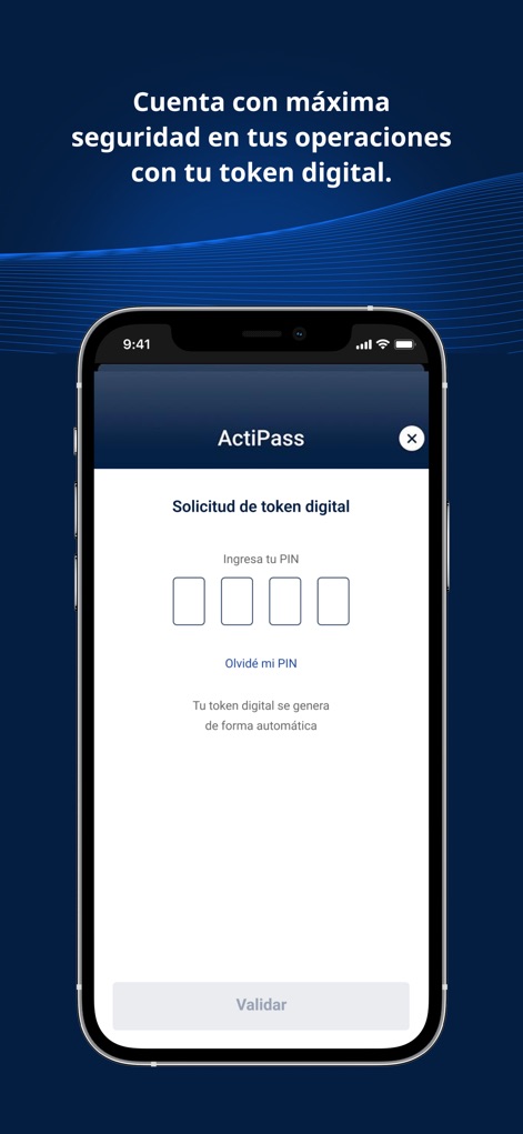 Actinver - actinver-digital-token-security-interface