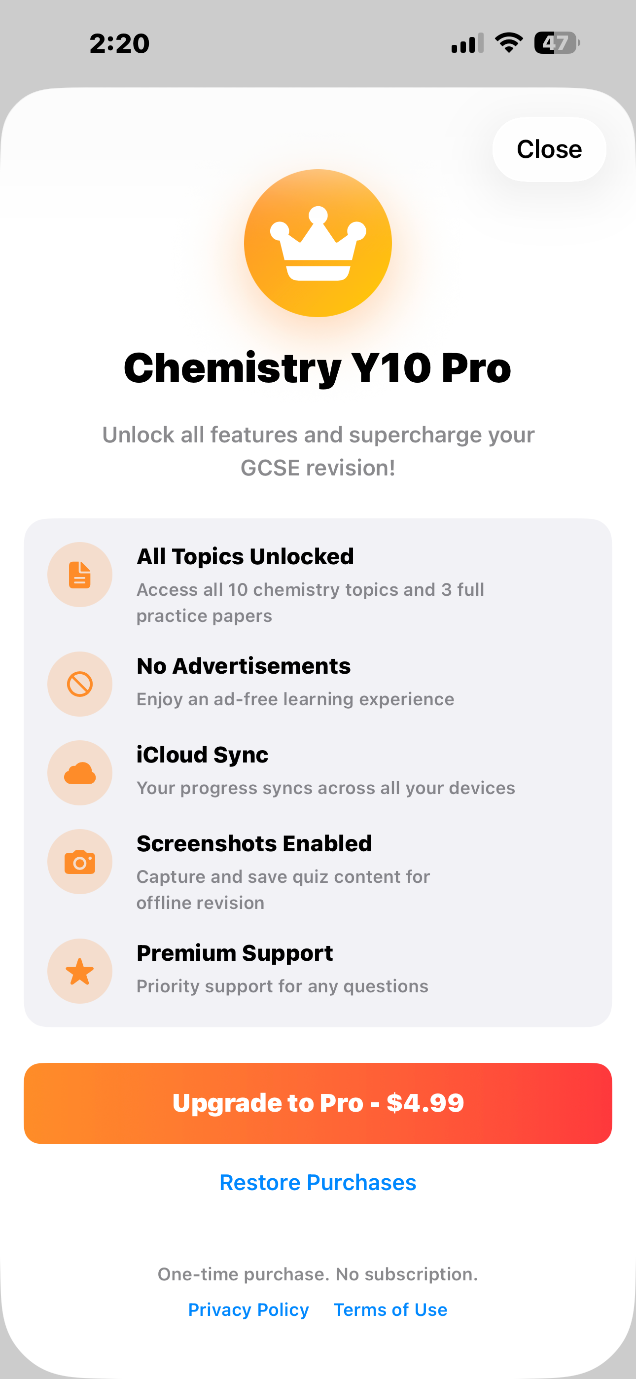Chemistry Y10 screenshot 5