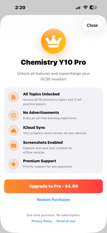 Chemistry Y10 screenshot