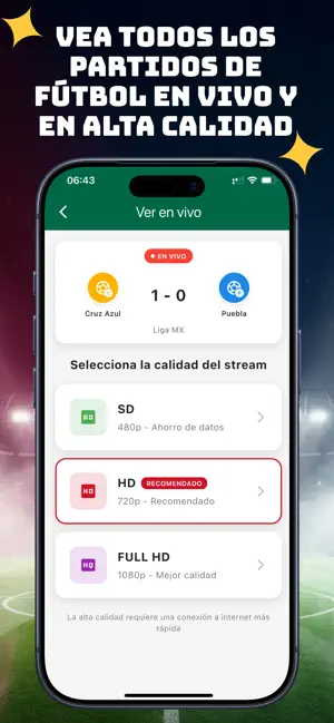 FutMX: Fútbol en Vivo iPhone screenshot 1