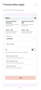 Aligna - File Renamer screenshot
