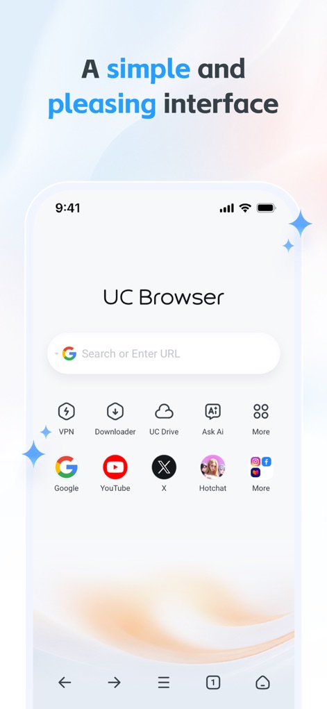 UC Browser - Intuitive Interface Glance