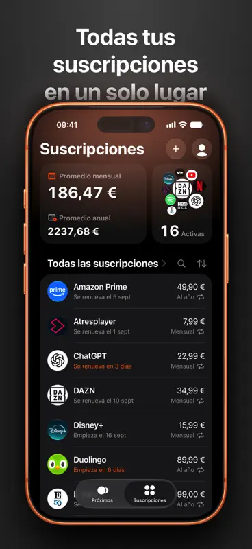 Subo: Control de suscripciones screenshot 1 of 7