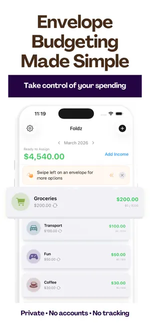 Foldz: Envelope Budget App screenshot 1