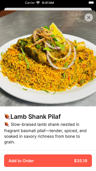 YELLOW HANDI EXQUISITE INDIAN iPhone screenshot 4 - Food & Drink app