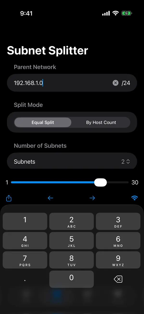 Screenshot #2 pour Subnet Calculator +