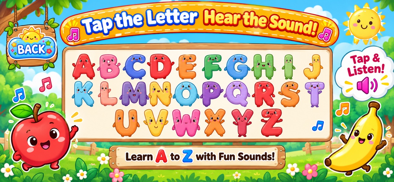 Screenshot 1 of Learn ABC Alphabet with Fruits